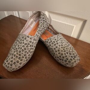 BOBS🐾Skechers Charming Pup Flats Grey Canvas slip-On Clean/Washed 
Air-Dry 8 GUC